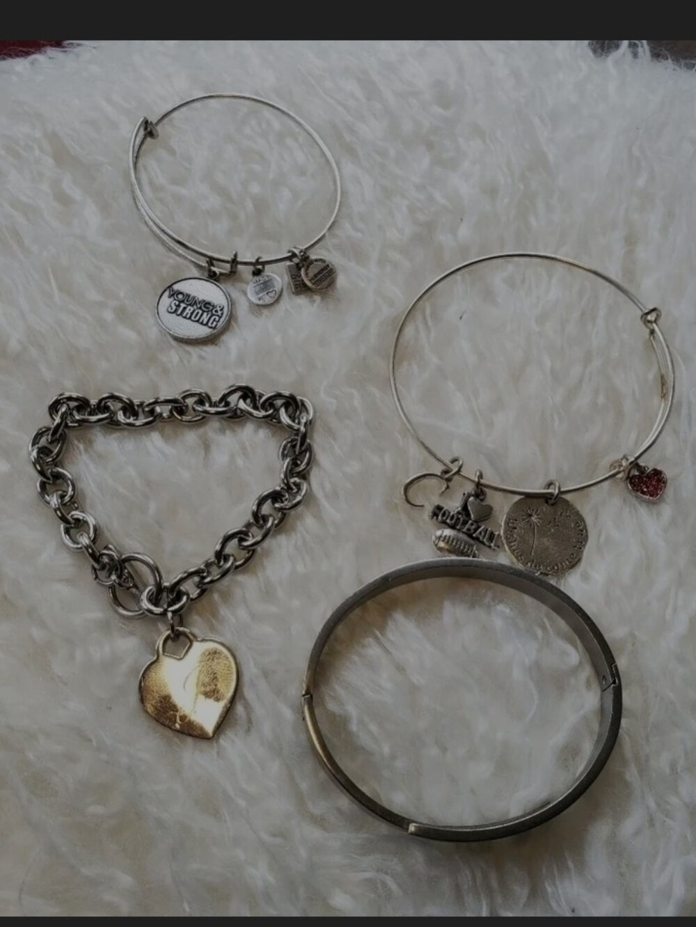 Alex and Ani bracelet and bundle of charm bracelets